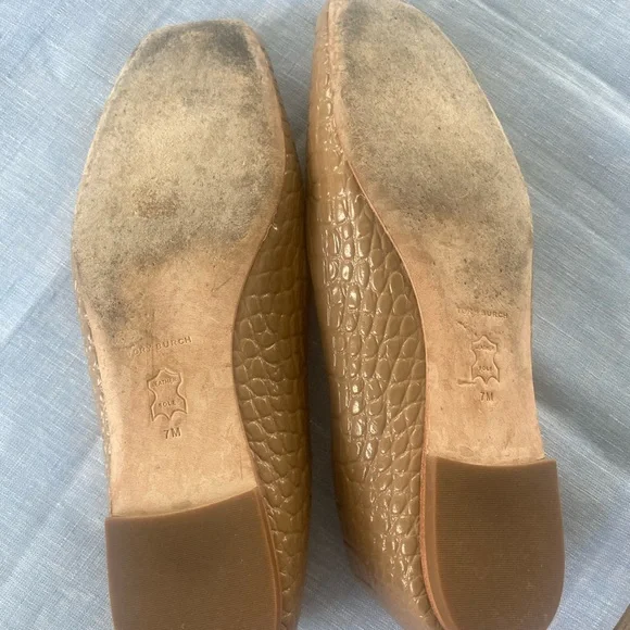 Tory Burch Georgia Embossed Croc Leather gently loved - Picture 3 of 4